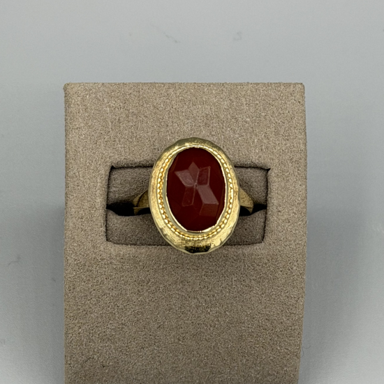 14KT RING CARNEOOL