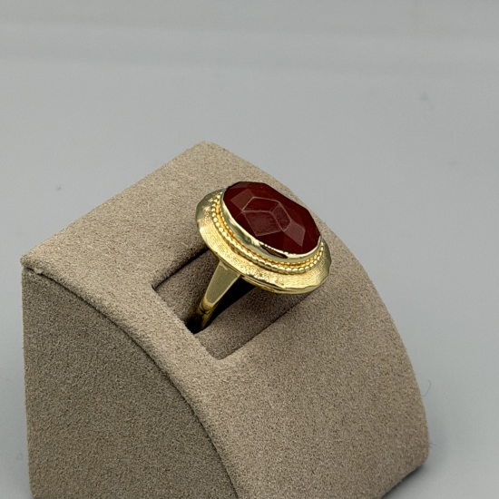 14KT RING CARNEOOL