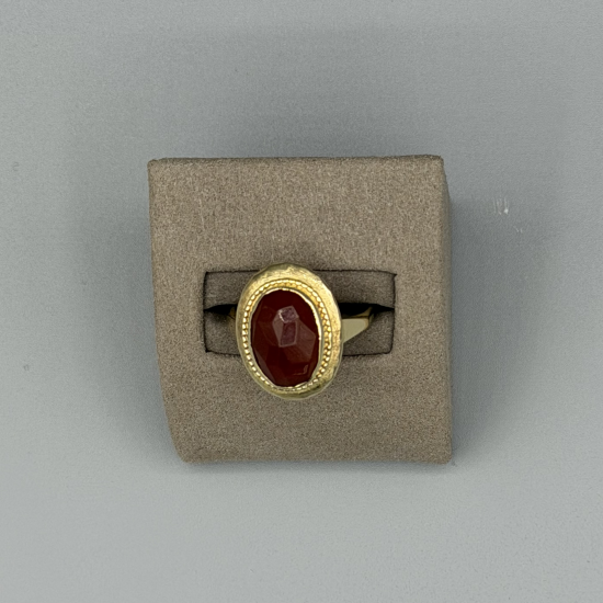 14KT RING CARNEOOL