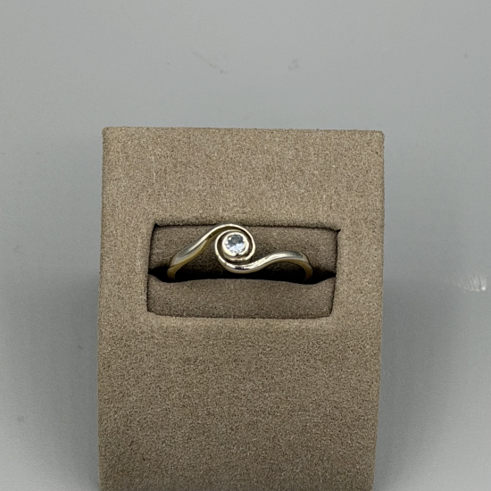 14KT GOUDEN BICOLOR RING MET TOPAAS