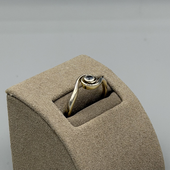 14KT GOUDEN BICOLOR RING MET TOPAAS
