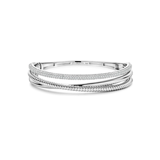 TI SENTO 23094ZI ZILVEREN BANGLE MET ZIRKONIA