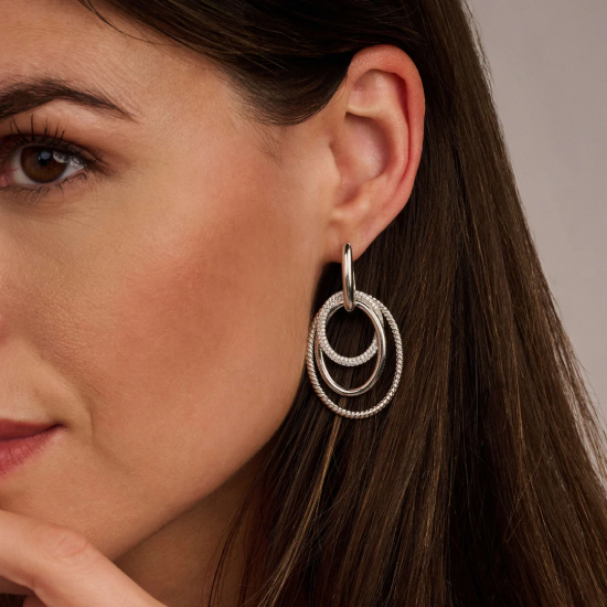 TI SENTO 78067ZI ZILVEREN OORHANGERS MET ZIRKONIA