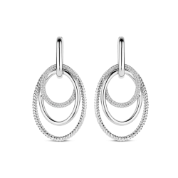 TI SENTO 78067ZI ZILVEREN OORHANGERS MET ZIRKONIA
