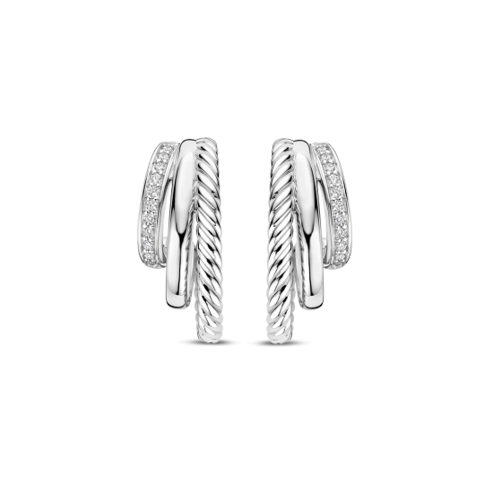 TI SENTO 78068ZI ZILVEREN OORKNOPPEN MET ZIRKONIA