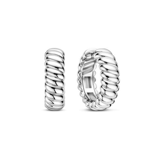 TI SENTO 78066SI ZILVEREN OORRINGEN RIBBELS