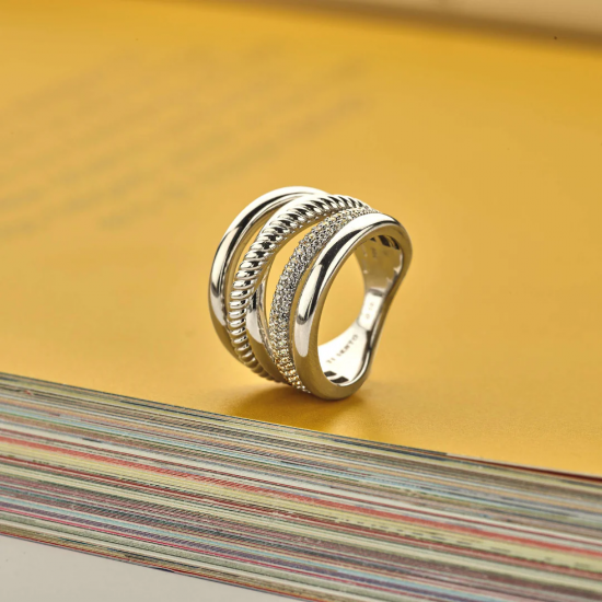 TI SENTO 12421ZI ZILVEREN RING MET ZIRKONIA