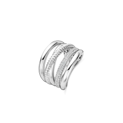 TI SENTO 12421ZI ZILVEREN RING MET ZIRKONIA