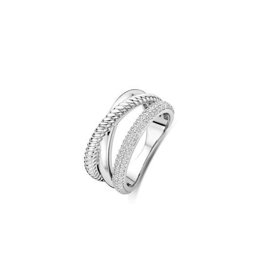 TI SENTO 12422ZI ZILVEREN RING MET ZIRKONIA