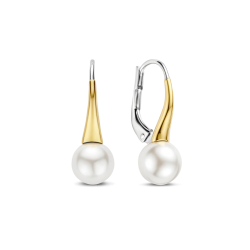 TI SENTO 78062YP ZILVEREN VERGULDE OORHANGERS PAREL