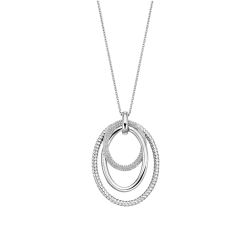 TI SENTO 34127ZI ZILVEREN COLLIER MET ZIRKONIA