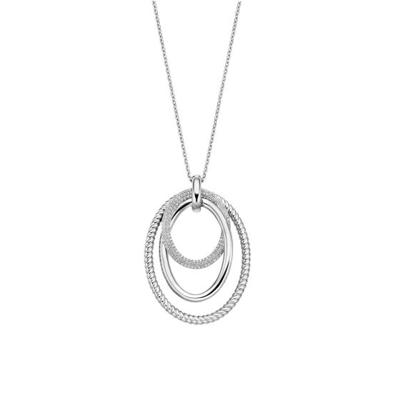 TI SENTO 34127ZI ZILVEREN COLLIER MET ZIRKONIA