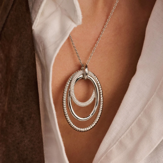 TI SENTO 34127ZI ZILVEREN COLLIER MET ZIRKONIA