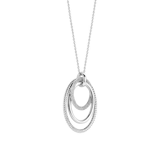 TI SENTO 34127ZI ZILVEREN COLLIER MET ZIRKONIA
