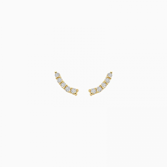 BLUSH LG7019Y GOUDEN OORKNOPPEN MET LAB GROWN DIAMOND 0.11CT