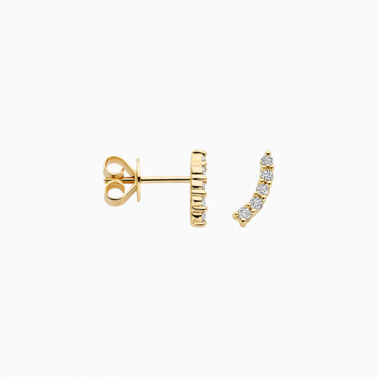 BLUSH LG7019Y GOUDEN OORKNOPPEN MET LAB GROWN DIAMOND 0.11CT