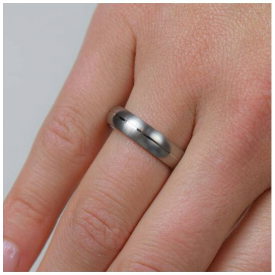 BOCCIA 0130-01 TITANIUM RING MAT-POLI