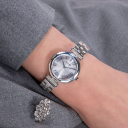 GUESS GW0762L1 DAMESHORLOGE STAAL MET ZIRKONIA ARRAY