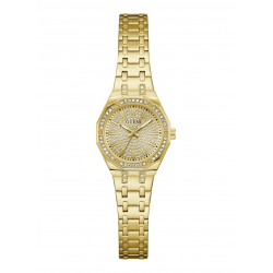 GUESS GW0931L2 DAMESHORLOGE VERGULD STAAL MET ZIRKONIA PIXIE