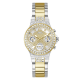 GUESS GW0320L7 DAMESHORLOGE VERGULD STAAL BICOLOR MET ZIRKONIA MOONLIGHT