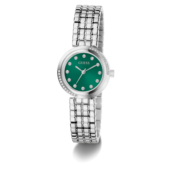 GUESS GW0930L1 DAMESHORLOGE STAAL MET ZIRKONIA CLARA