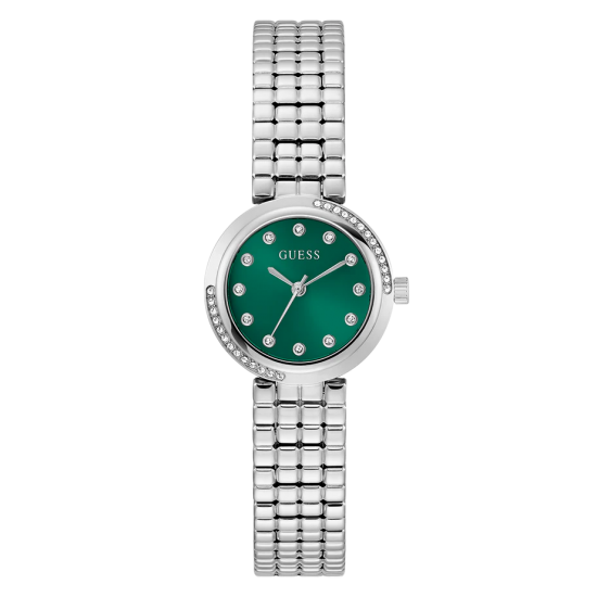 GUESS GW0930L1 DAMESHORLOGE STAAL MET ZIRKONIA CLARA