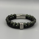 LEATHER&STEEL ZION-MG ARMBAND MOSS GREEN