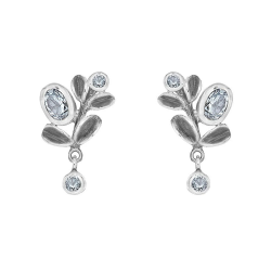 RABINOVICH 77602006 ZILVEREN OORKNOPPEN MET TOPAAS GLOWING LEAVES