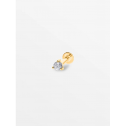 CULET GCJ1293 18K GOUDEN PIERCING MET NATUURLIJKE DIAMANT
