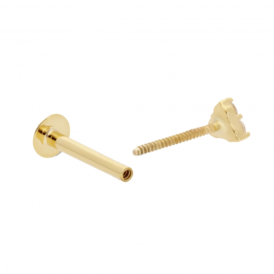 CULET JEWELLERY GCJ1293 18K GOUDEN PIERCING MET NATUURLIJKE DIAMANT BRILLIANT CUT