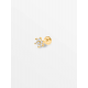 CULET JEWELLERY GCJ0824 18K GOUDEN PIERCING MET NATUURLIJKE DIAMANT MINI FLORAL
