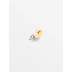 CULET JEWELLERY GCJ1296 18K GOUDEN PIERCING MET NATUURLIJKE DIAMANT BRILLIANT CUT