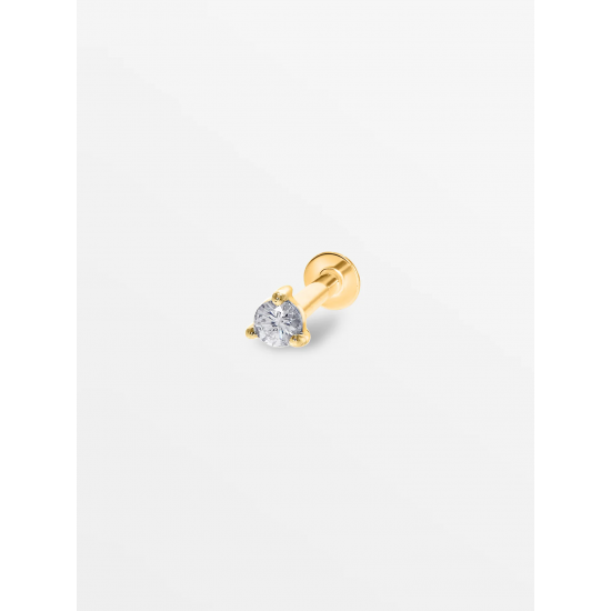 CULET JEWELLERY GCJ1296 18K GOUDEN PIERCING MET NATUURLIJKE DIAMANT BRILLIANT CUT