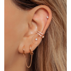 CULET JEWELLERY GCJ1296 18K GOUDEN PIERCING MET NATUURLIJKE DIAMANT BRILLIANT CUT