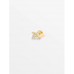 CULET JEWELLERY GCJ1139 18K GOUDEN PIERCING MET NATUURLIJKE DIAMANT NOVA