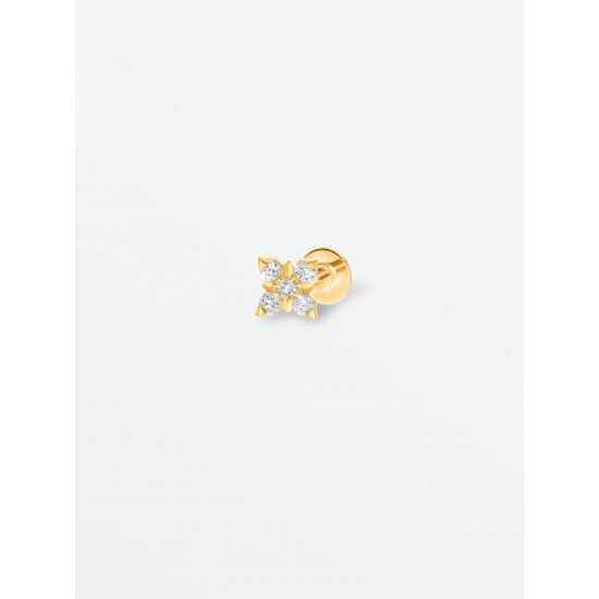 CULET JEWELLERY GCJ1139 18K GOUDEN PIERCING MET NATUURLIJKE DIAMANT NOVA