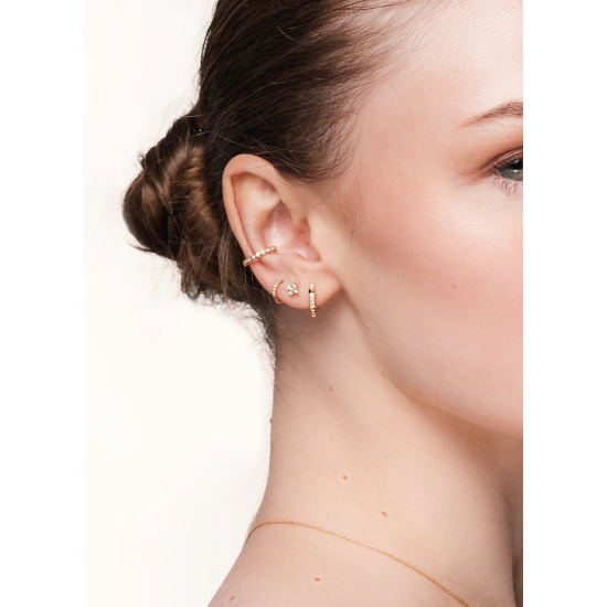 CULET JEWELLERY GCJ1139 18K GOUDEN PIERCING MET NATUURLIJKE DIAMANT NOVA