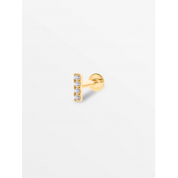 CULET JEWELLERY GCJ1332 18K GOUDEN PIERCING MET NATUURLIJKE DIAMANT ROD