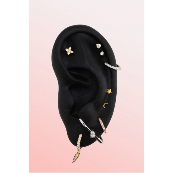 CULET JEWELLERY GCJ3062 18K GOUDEN PIERCING MINI STAR