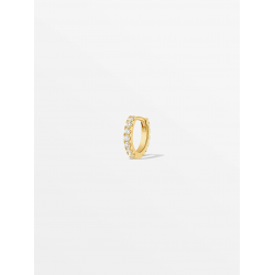 CULET JEWELLERY GCJ0806 18K GOUDEN PIERCING MET NATUURLIJKE DIAMANT ETERNITY MINI HUGGIE