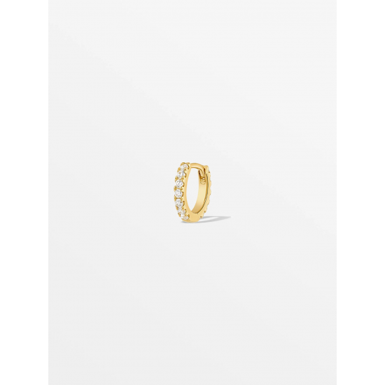 CULET JEWELLERY GCJ0806 18K GOUDEN PIERCING MET NATUURLIJKE DIAMANT ETERNITY MINI HUGGIE
