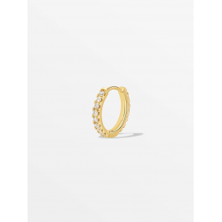 CULET JEWELLERY GCJ0842 18K GOUDEN PIERCING MET NATUURLIJKE DIAMANT ETERNITY MIDI HUGGIE