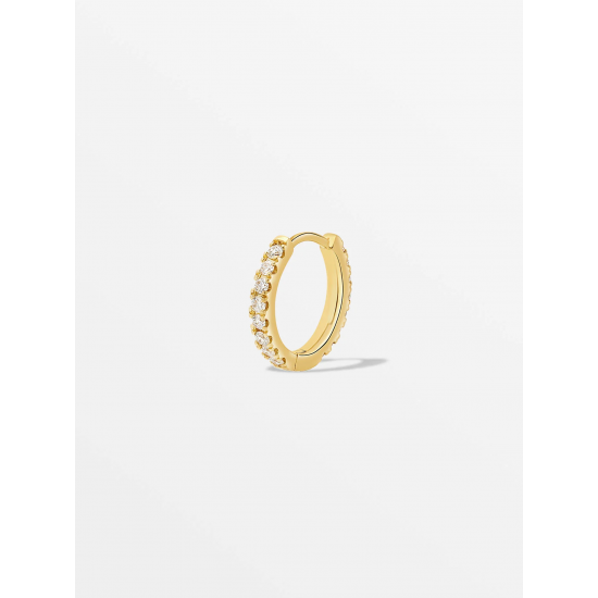 CULET JEWELLERY GCJ0842 18K GOUDEN PIERCING MET NATUURLIJKE DIAMANT ETERNITY MIDI HUGGIE