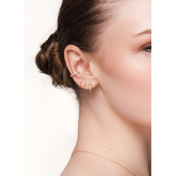 CULET JEWELLERY GCJ0842 18K GOUDEN PIERCING MET NATUURLIJKE DIAMANT ETERNITY MIDI HUGGIE