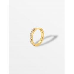 CULET JEWELLERY GCJ0839 18K GOUDEN PIERCING MET NATUURLIJKE DIAMANT ETERNITY MAXI HUGGIE