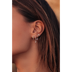 CULET JEWELLERY GCJ0839 18K GOUDEN PIERCING MET NATUURLIJKE DIAMANT ETERNITY MAXI HUGGIE