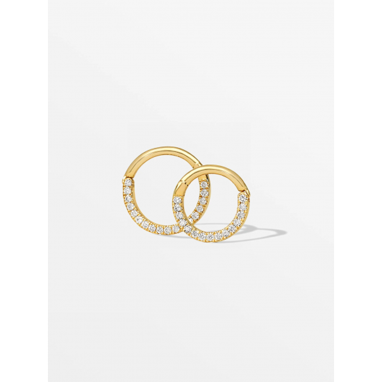 CULET JEWELLERY GCJ3153 18K GOUDEN PIERCING MET NATUURLIJKE DIAMANT DAITH