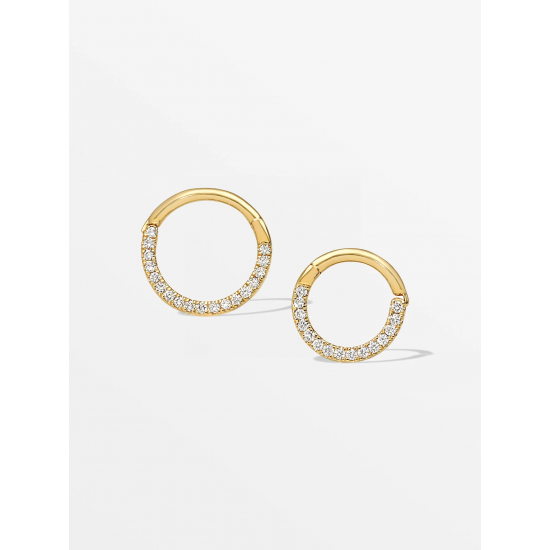 CULET JEWELLERY GCJ3153 18K GOUDEN PIERCING MET NATUURLIJKE DIAMANT DAITH