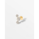 CULET JEWELLERY GCJ1448 18K GOUDEN PIERCING MET NATUURLIJKE DIAMANT TRIANGLE