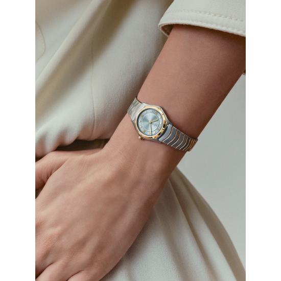 EBEL 1216738 DAMESHORLOGE STAAL/18KT  GOUD SPORT CLASSIC